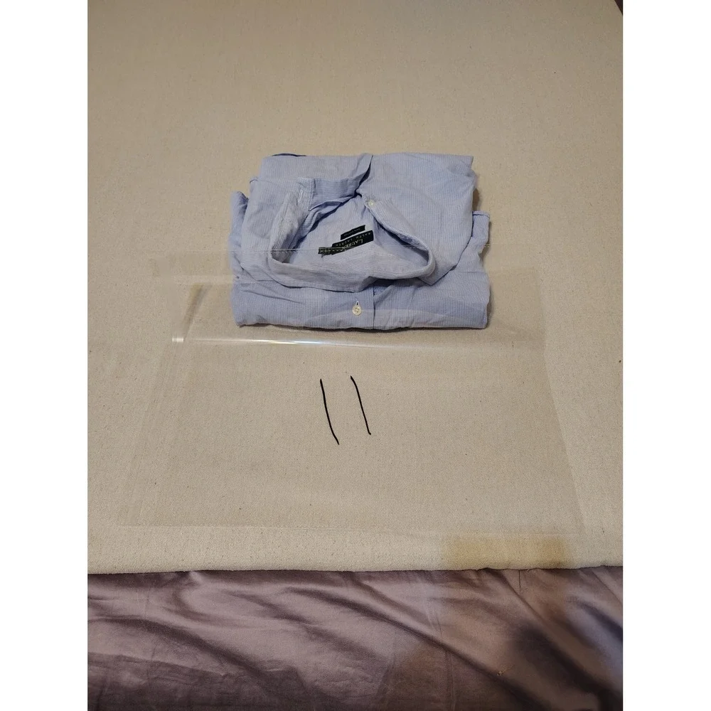 Lauren Ralph Lauren Mens Dress Shirt Blue Gingham Check Cotton Size 17‎ 32/33 11